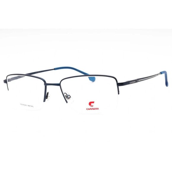 NEW SQUARE CARRERA 8895 0FLL 00 MEN EYEGLASSES CARRERA MATTE BLUE CLEAR EYEWEAR - Picture 1 of 3